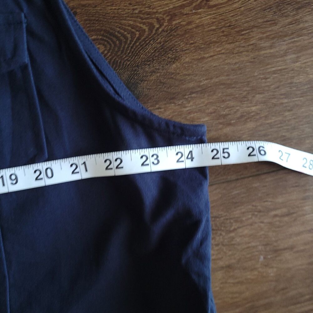 Utility Vest Womens 2XL Beyove Navy Pockets Snap Zip Front Anorak NEW FLAW - Picture 14 of 14